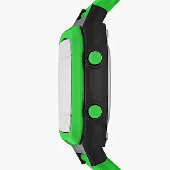 Retro Digital LCD Neon Green Nylon Watch - Picture 2 of 7